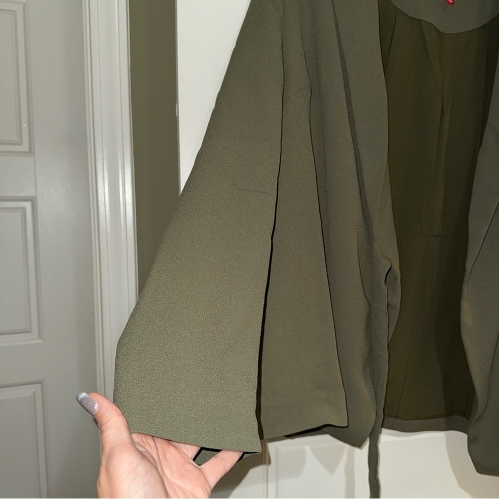 SPANX Olive Green blazer work career outfit professional - Picture 5 of 7